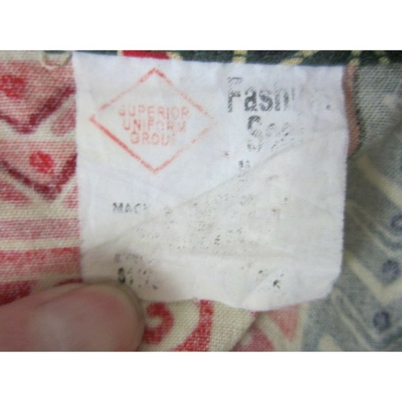 FASHION SEAL Men Hawaiian ALOHA shirt pit to pit 22 slim sz M camp luau vintage - Picture 7 of 7